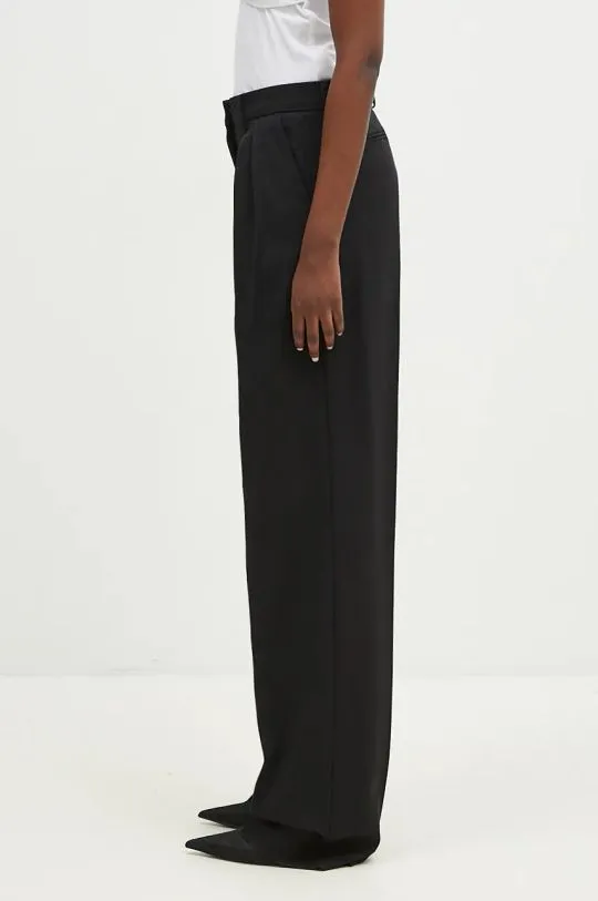 Sportmax black wool trousers in Assuan color 2422136032600